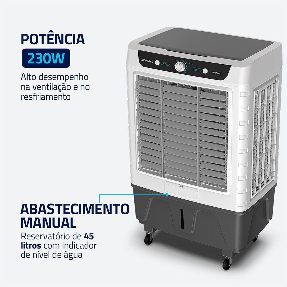 Climatizador Mondial Wind Pro 45L 230W CL-45L Branco Com Cinza 110V - 3