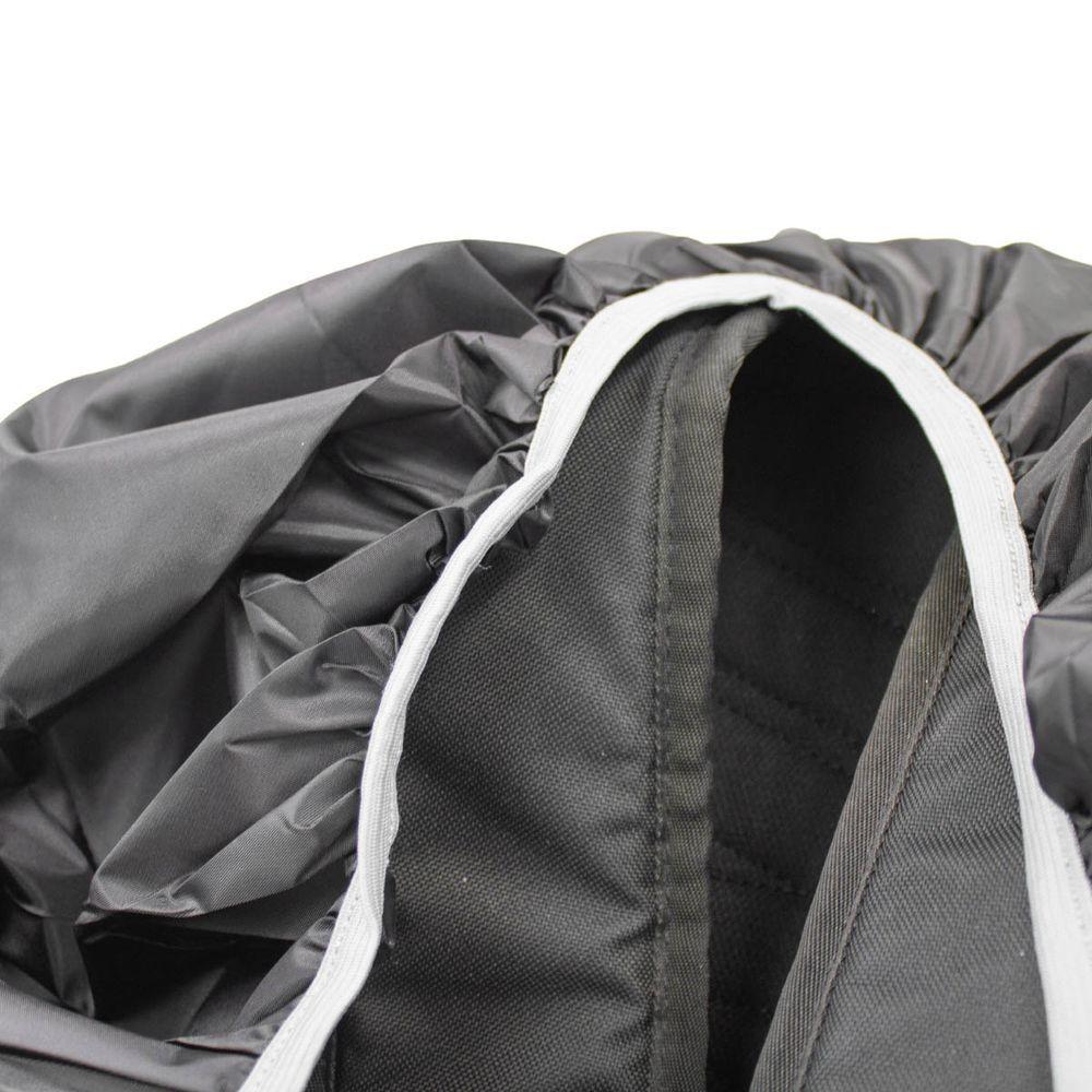 Capa De Chuva Para Mochila Impermeavel Motoboy Viagem Mala Elastico Preto - 4