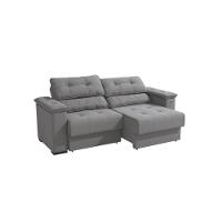 Sofá Cama Kappesberg Stelo Veludo Titânio 230cm - 10