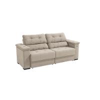 Sofá Cama Kappesberg Stelo Veludo Bege 230cm - 10