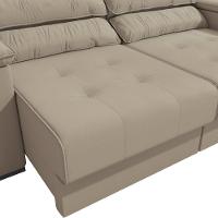 Sofá Cama Kappesberg Stelo Suede Bege 230cm - 6