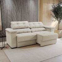 Sofá Cama Kappesberg Stelo Linho Caqui 230cm - 1