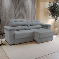 Sofá Cama Kappesberg Stelo Linho Cinza 230cm - 1