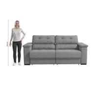 Sofá Cama Kappesberg Stelo Linho Cinza 230cm