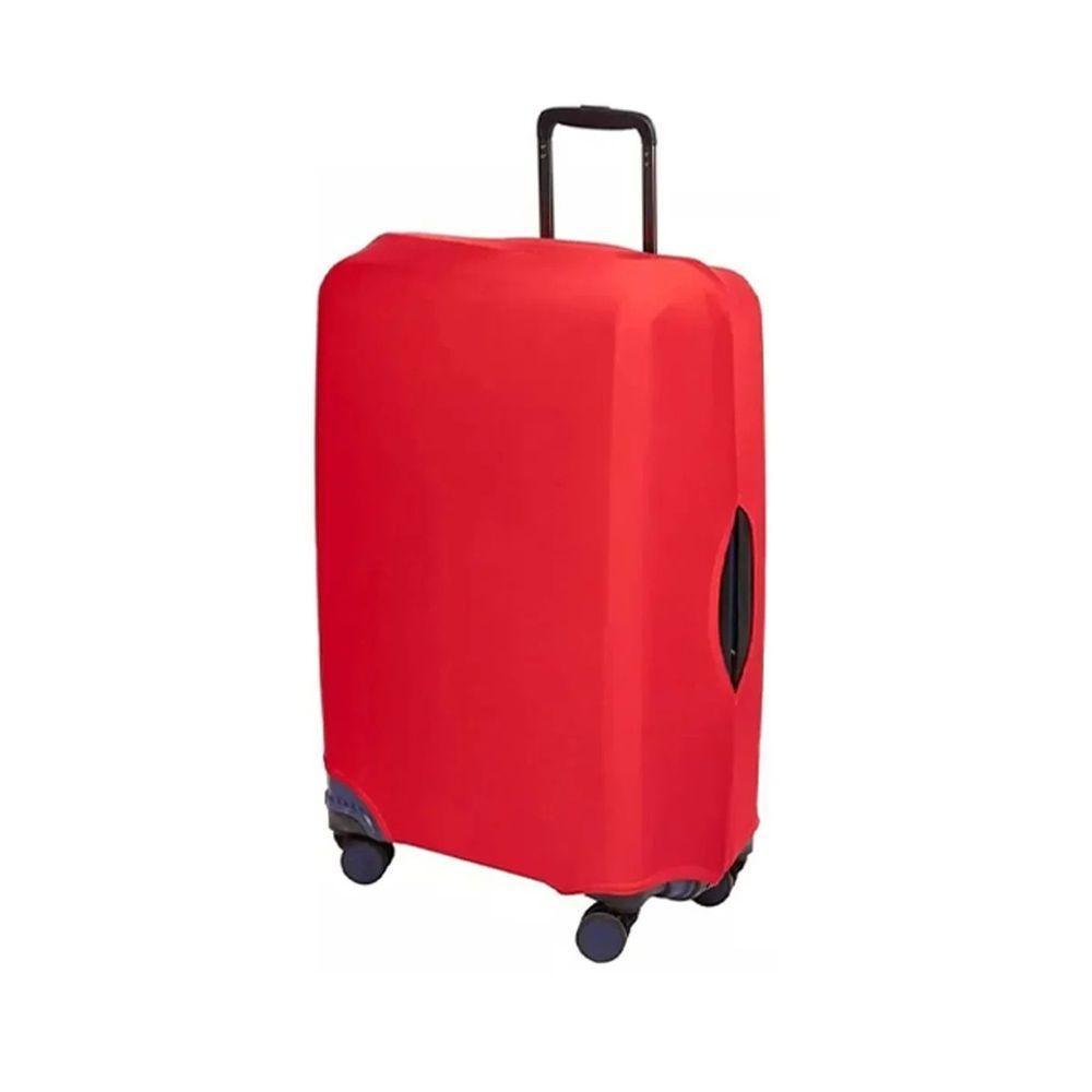 Capa Protetora Malas Viagem Bagagem Malha Neopreme Elástico Tam M Vermelho - 1