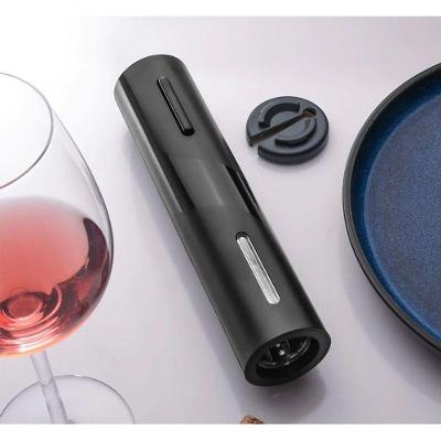 Saca Rolha Elétrico de Vinhos Abridor Espiral a Pilha Aa com Cortador Preto Grupo Shopmix