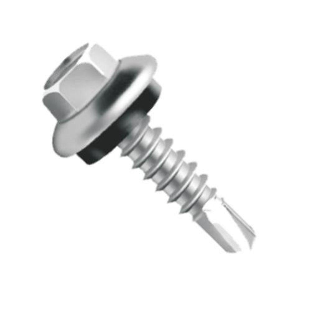 Parafuso Para Telha Auto-brocante Com Arruela 12 X 3.1/2'' (cento) - Jomarca - 1