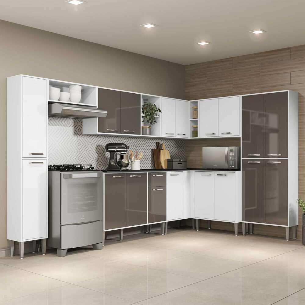 Cozinha Completa Armário e Balcão Xangai Rock Multimóveis - 3