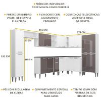 Cozinha Completa Armário e Balcão Xangai Rock Multimóveis - 6