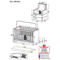 Berço 3X1 Com Colchão Incluso E Poltrona De Amamentação Elza Multimóveis Mp4094 Branco Branco - 3