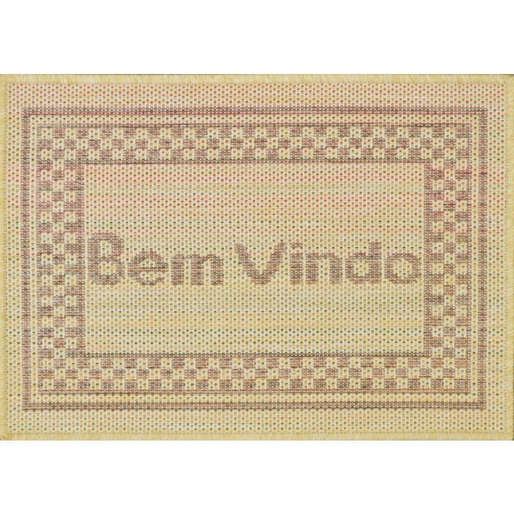 Mini Capacho Sisal Look Bem Vindo 008 Arena 040x060 Cm - 1