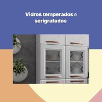 Cozinha De Aço Completa Com Balcão Glass Branco