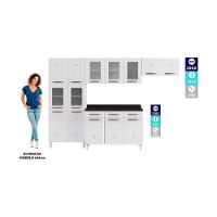 Cozinha De Aço Completa Com Balcão Glass Branco - 7