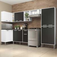 Cozinha Completa Xangai Zouk Fg3162 Com Armário E Balcão Branca/preta - 10