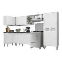 Cozinha Completa Xangai Zouk Fg3158 Com Armário E Balcão Branca - 1