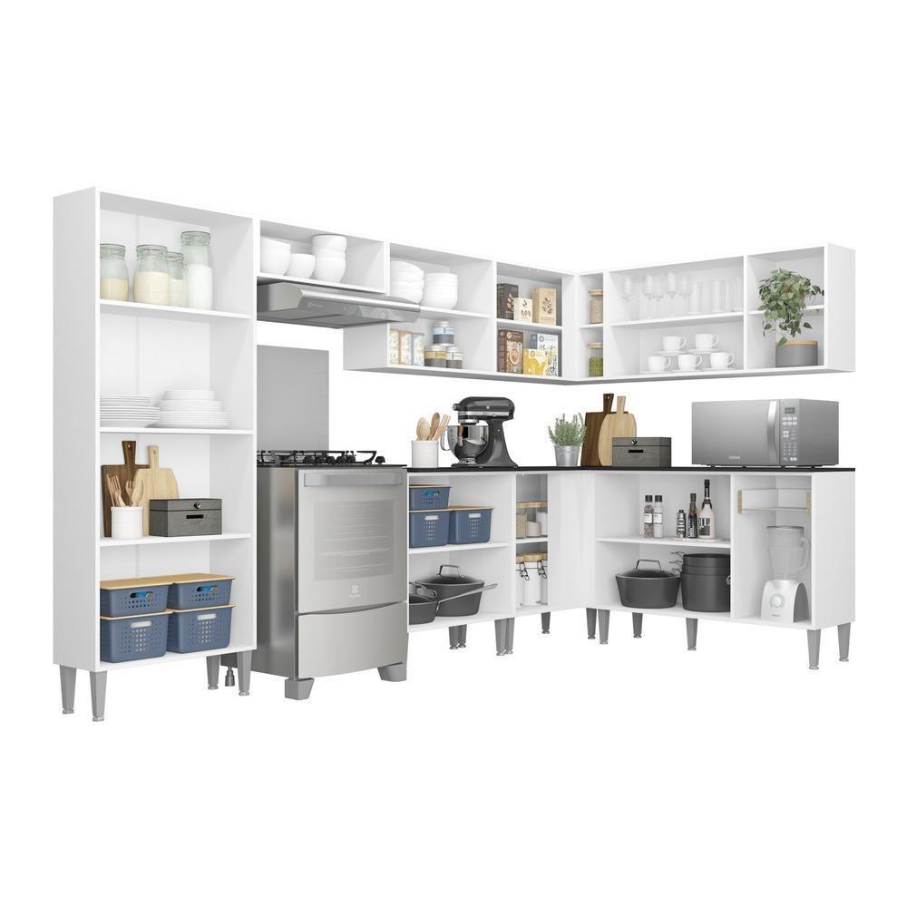 Cozinha Completa Xangai Soul Fg3163 Com Armário E Balcão Branca/preta - 9