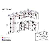 Cozinha Completa Xangai Soul Fg3163 Com Armário E Balcão Branca/preta - 10