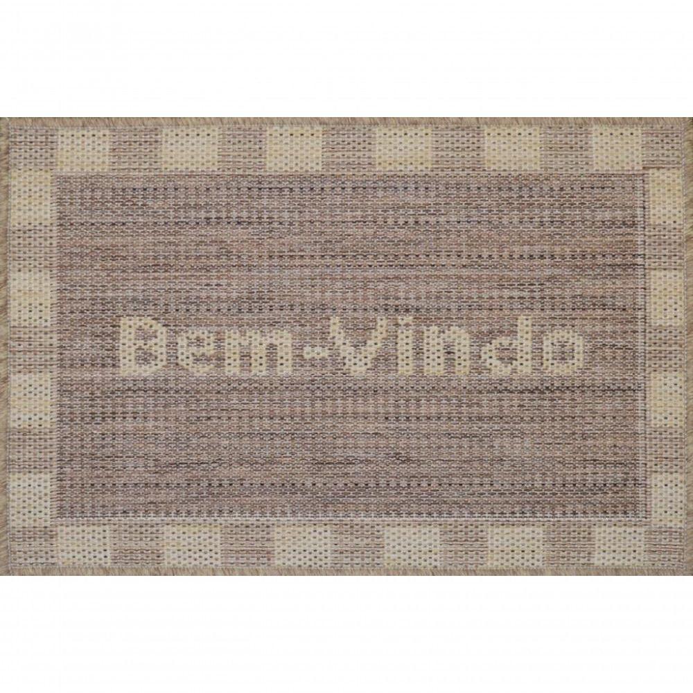 Capacho Sisal Look Bem Vindo Grande 001 Castor 050x090 Cm - 1