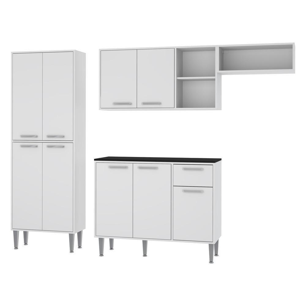 Cozinha Completa Compacta Xangai Plus Multimóveis Branco - 5