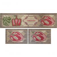 Jogo De Cozinha Sisal Look Pimentao Kit Com 3 Pecas - 2