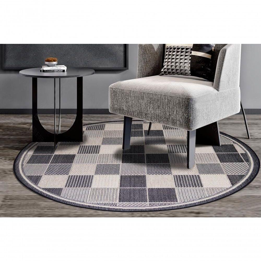 Tapete Redondo Natural Look Tabuleiro-b 200 Cm - 1