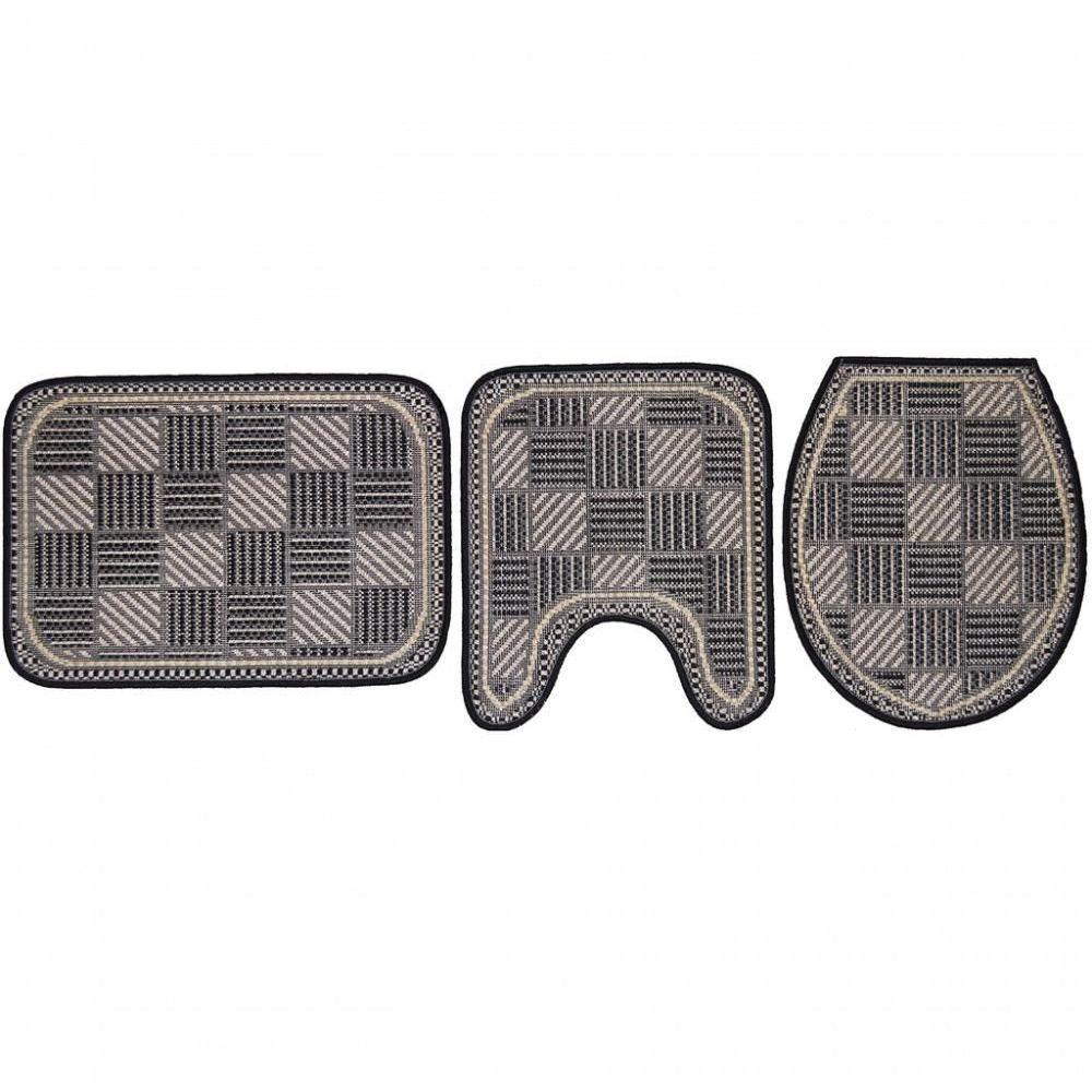 Jogo De Banheiro Natural Look 1214-b Com 3 Pecas - 1