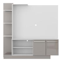 Estante Com Suporte Para Tv Até 55´´ Denver Fg3069 Branca/lacca Fumê - 1
