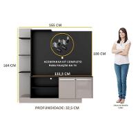 Estante Com Suporte Para Tv Até 55´´ Denver Fg3069 Preta/lacca Fumê - 3