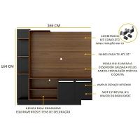 Estante Com Suporte Para Tv Até 55´´ Denver Fg3069 Madeirada/preta - 2