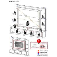 Estante Com Leds Para Tv Até 65´´ Berlim Fg3392 Madeirada/lacca Fumê - 5