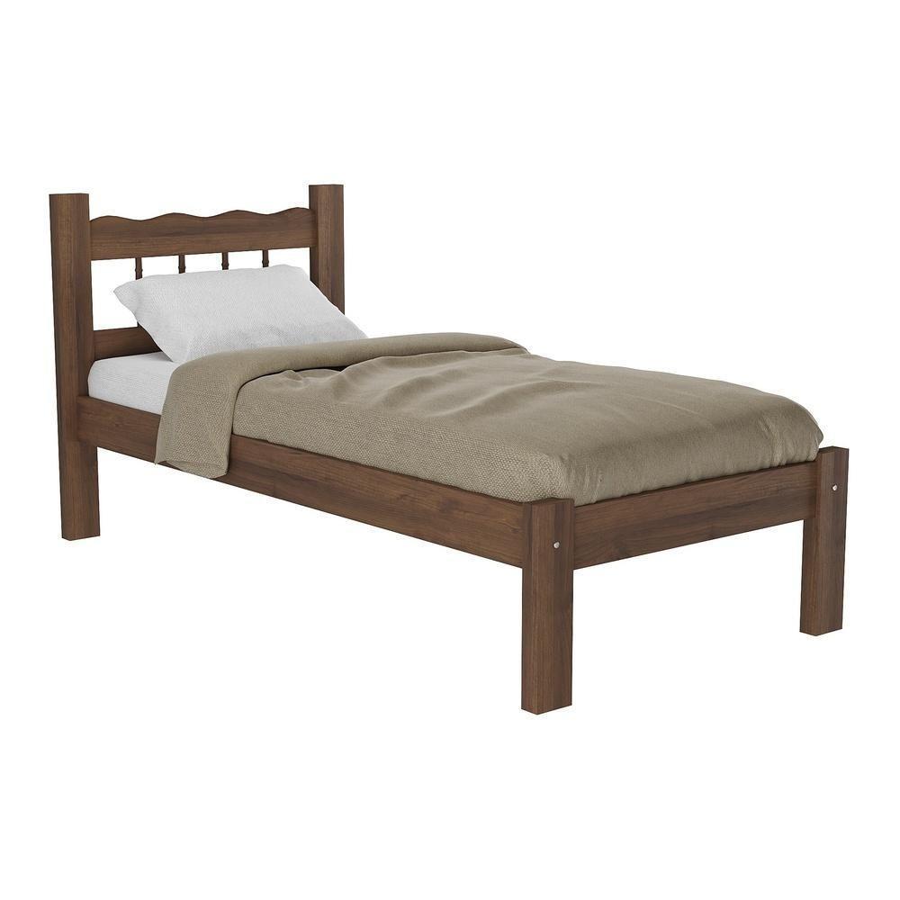 Cama Solteiro Para Colchão 78/88 X 188Cm Madri Cr4141 Imbuia - 1