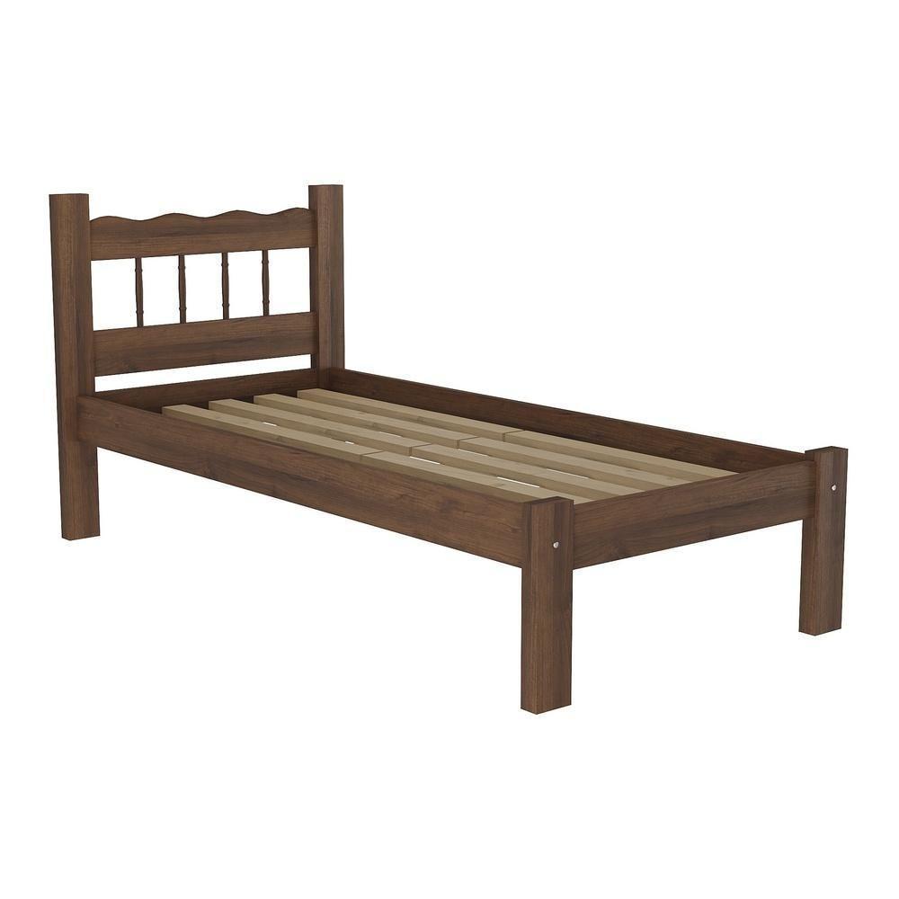 Cama Solteiro Para Colchão 78/88 X 188Cm Madri Cr4141 Imbuia - 2