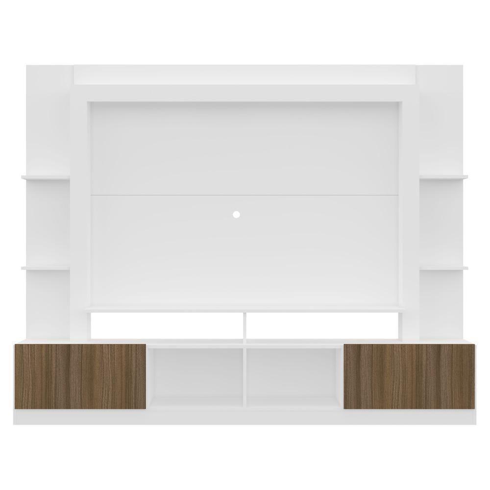 Estante Com Suporte Para Tv Até 65´´ Oslo Fg3386 Branca/madeirada - 7