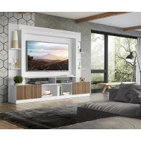 Estante Com Suporte Para Tv Até 65´´ Oslo Fg3386 Branca/madeirada - 1