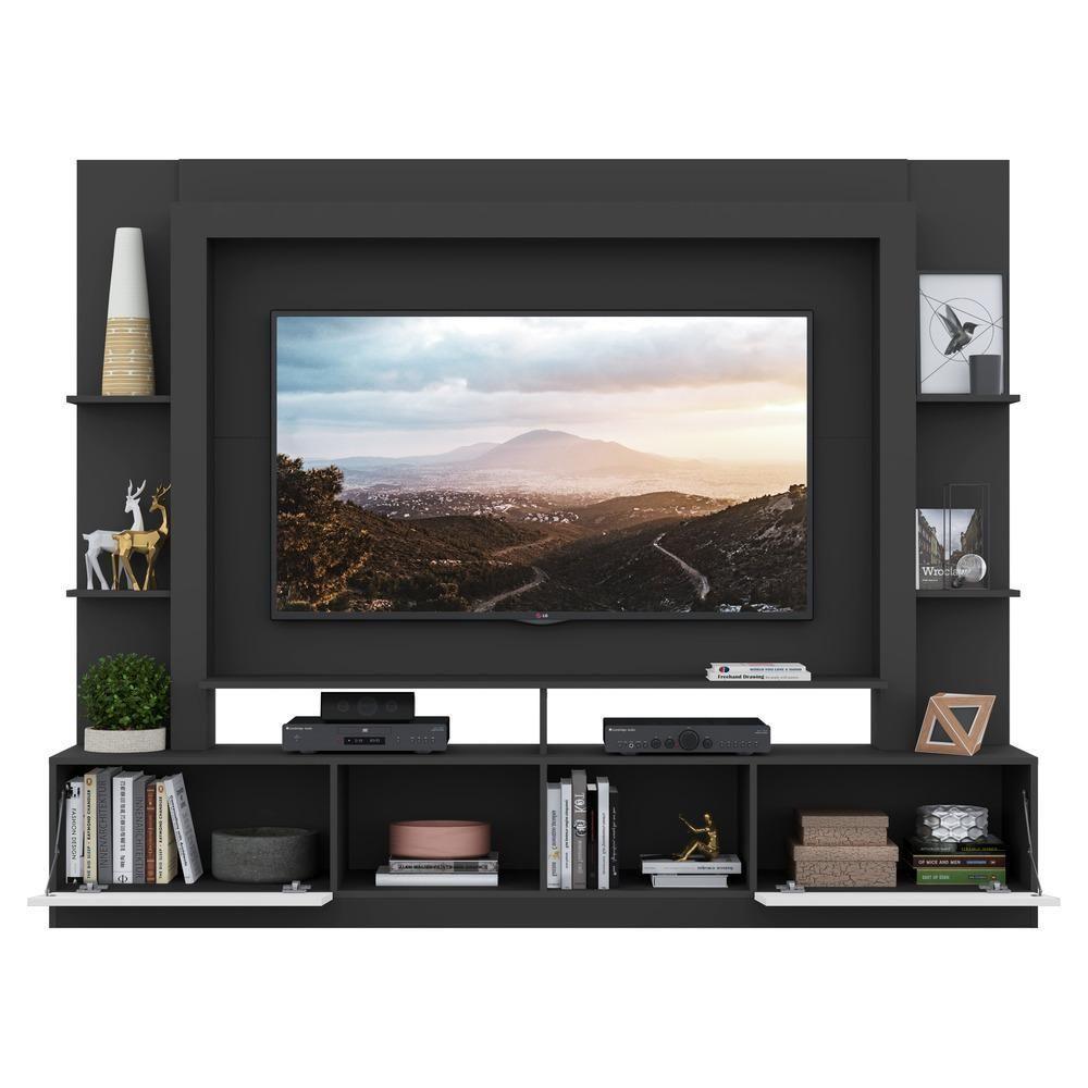 Estante Com Suporte Para Tv Até 65´´ Moscou Fg2747 Preta/branca - 5