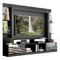 Estante Tv 65" Com Espelho Oslo Multimóveis V3389 Preta Preto - 1