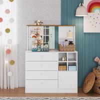 Cômoda Infantil 4 Gavetas E 1 Porta Multimóveis Cr40102 Branca Branco - 2