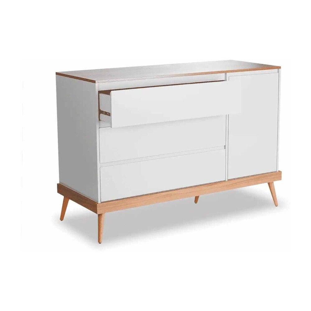 Cômoda Infantil 3 Gavetas 1 Porta Cr40027 Branco Amendola - 2