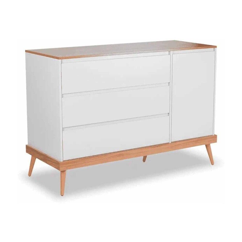 Cômoda Infantil 3 Gavetas 1 Porta Cr40027 Branco Amendola - 5