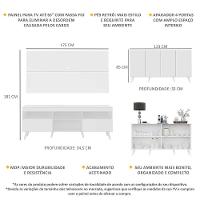 Conjunto Sala De Estar Rack Painel Tv 65´´ e Aparador Retrô