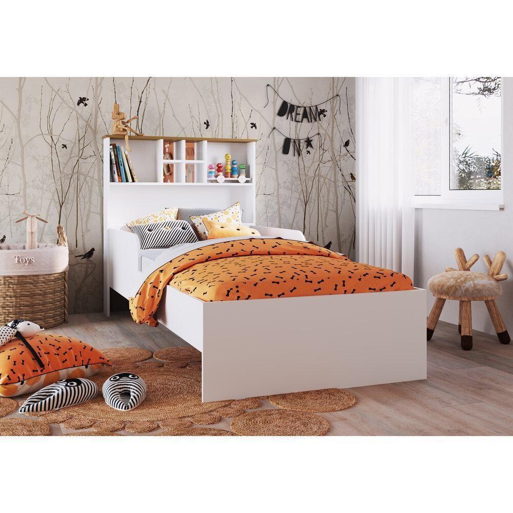 Cama Infantil Com Nichos Para Colchão 188x88cm Multimóveis Cr40069 Branca Branco - 2