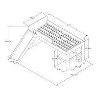 Cama Infantil Com Escorregador Para Colchão 188x88cm Multimóveis Cr40071 Branca Branco - 3