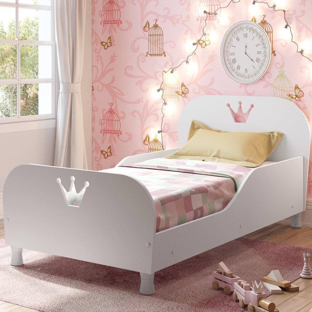 Cama Infantil Com Colchão Incluso 70 X 150 Cm 100% Mdf Realeza Multimóveis Branca - 2