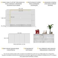Conjunto Sala De Estar Painel Tv 60´´ e Aparador Helena