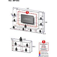 Conjunto Sala De Estar Painel Tv 60´´ e Aparador Helena - 6