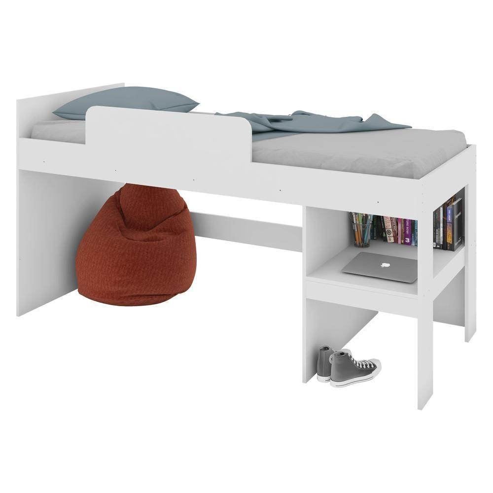 Cama Infantil Com Cortinas Para Colchão 188x88cm Multimóveis Cr40070 Branca Branco - 5