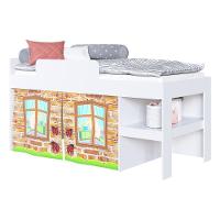 Cama Infantil Com Cortinas Para Colchão 188x88cm Multimóveis Cr40070 Branca Branco - 1