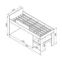 Cama Infantil Com Cortinas Para Colchão 188x88cm Multimóveis Cr40070 Branca Branco