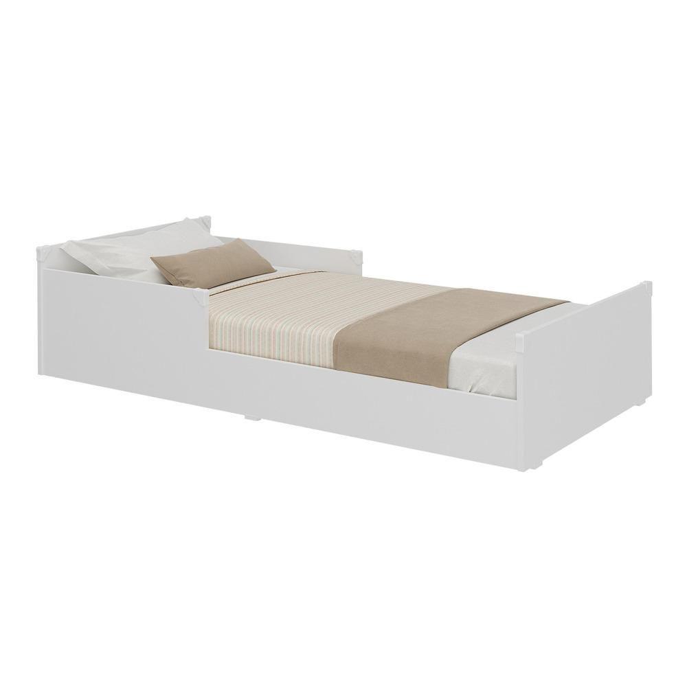 Cama Infantil Para Colchão 70 X 150cm Mp4111 Nina Multimóveis Branca Branco - 1