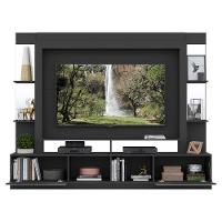 Estante Tv 65" Prateleiras C/ Espelho Oslo Multimóveis V3393 Preta Preto - 7